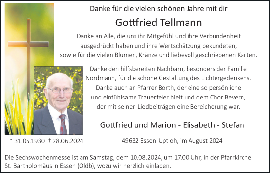 Anzeige von Gottfried Tellmann von OM-Medien