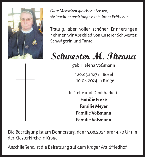 Anzeige von Helena Voßmann von OM-Medien