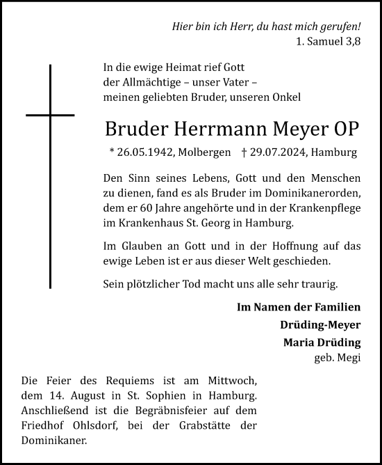 Anzeige von Herrmann Meyer von OM-Medien