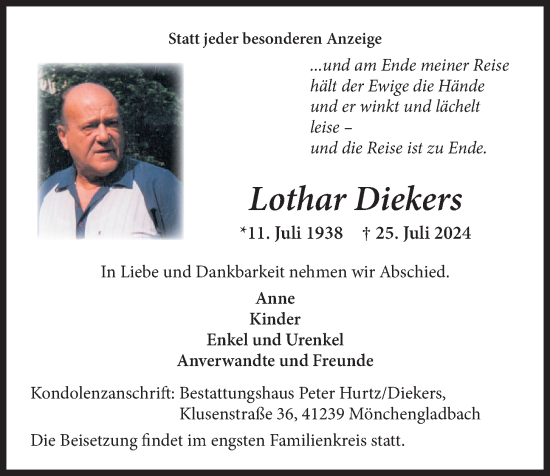 Anzeige von Lothar Diekers von OM-Medien
