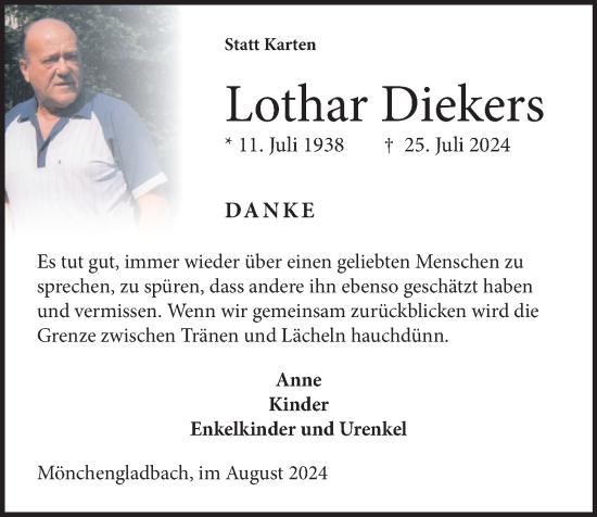 Anzeige von Lothar Diekers von OM-Medien