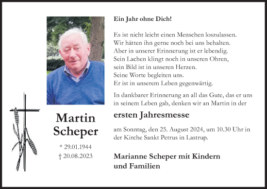 Anzeige von Martin Scheper von OM-Medien