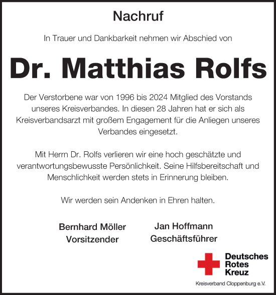 Anzeige von Matthias Rolfs von OM-Medien