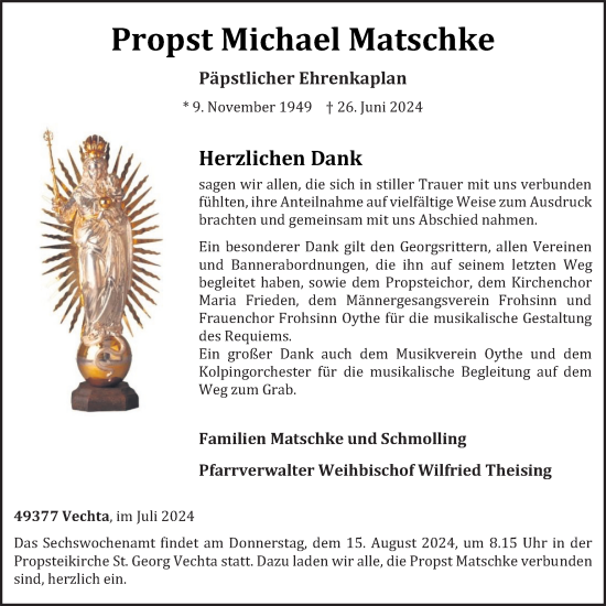 Anzeige von Michael Matschke von OM-Medien