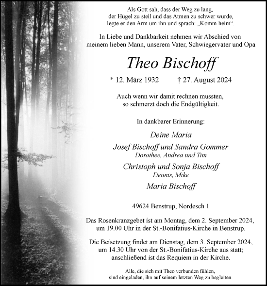 Anzeige von Theo Bischoff von OM-Medien