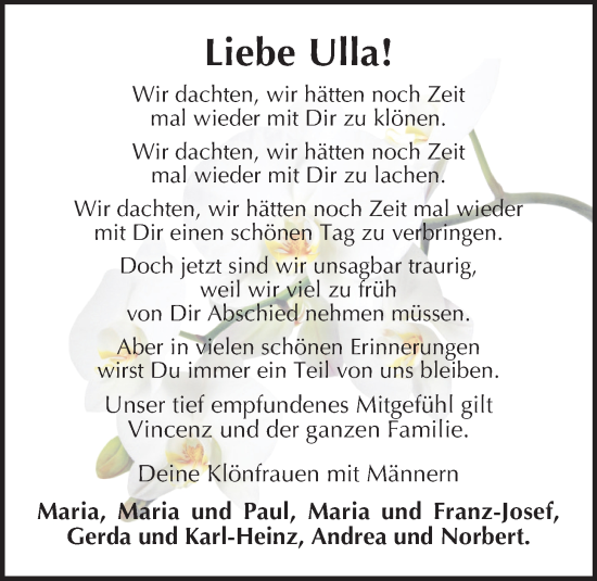 Anzeige von Ulla Holthaus von OM-Medien