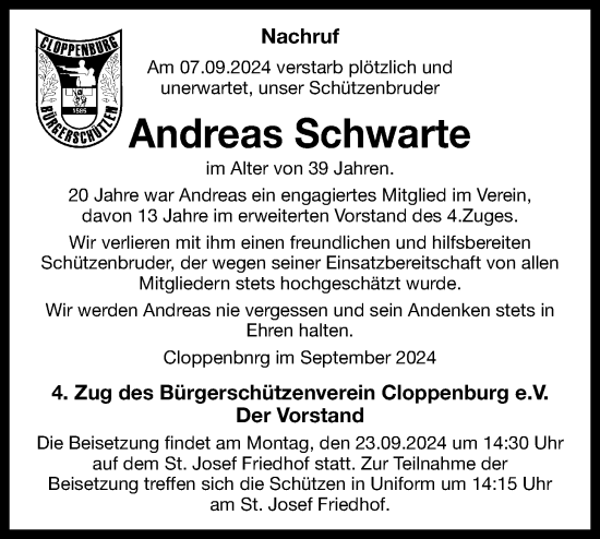 Anzeige von Andreas Schwarte von OM-Medien