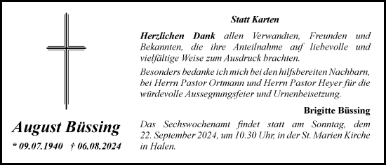 Anzeige von August Büssing von OM-Medien