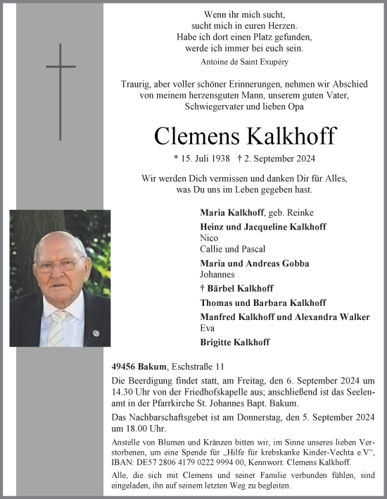 Anzeige von Clemens Kalkhoff von OM-Medien