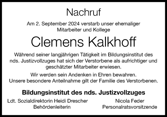 Anzeige von Clemens Kalkhoff von OM-Medien