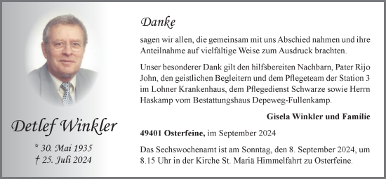 Anzeige von Detlef Winkler von OM-Medien