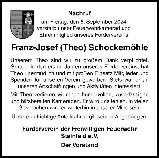 Anzeige von Franz-Josef Schockemöhle von OM-Medien