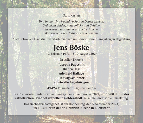 Anzeige von Jens Böske von OM-Medien