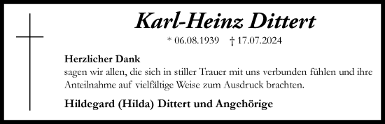 Anzeige von Karl-Heinz Dittert von OM-Medien