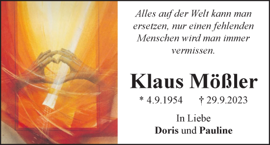 Anzeige von Klaus Mößler von OM-Medien