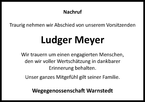 Anzeige von Ludger Meyer von OM-Medien