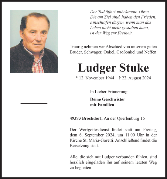 Anzeige von Ludger Stuke von OM-Medien