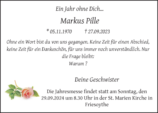 Anzeige von Markus Pille von OM-Medien