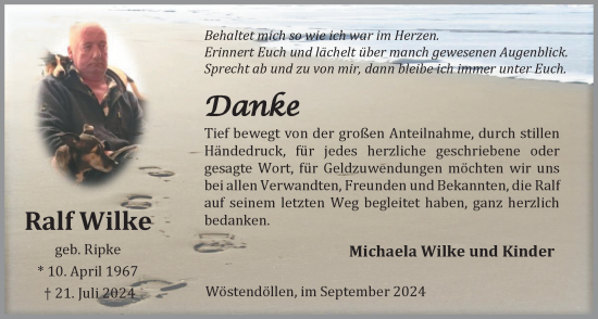 Anzeige von Ralf Wilke von OM-Medien