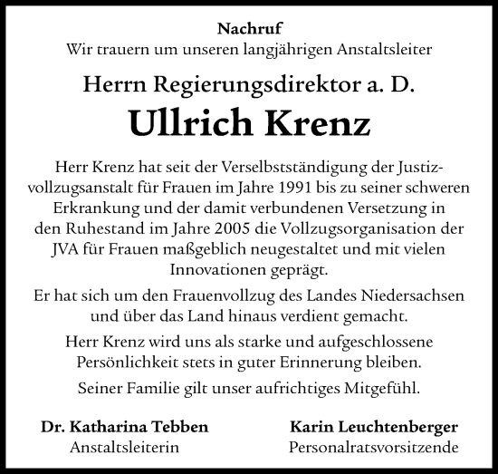 Anzeige von Ullrich Krenz von OM-Medien