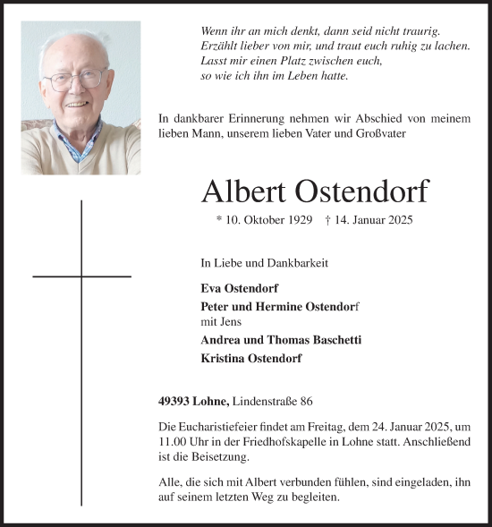 Anzeige von Albert Ostendorf von OM-Medien