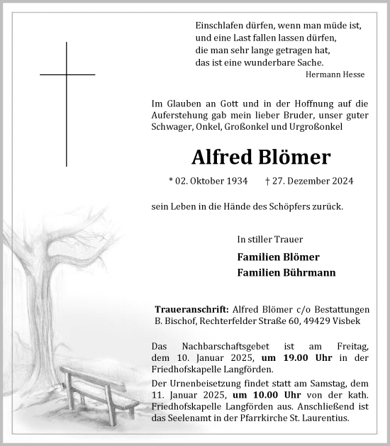 Anzeige von Alfred Blömer von OM-Medien