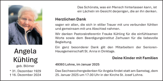 Anzeige von Angela Kühling von OM-Medien