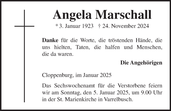 Anzeige von Angela Marschall von OM-Medien