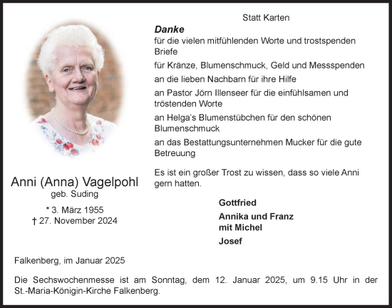 Anzeige von Anni  Vagelpohl von OM-Medien