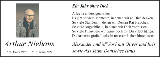 Anzeige von Arthur Niehaus von OM-Medien