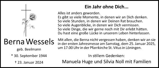 Anzeige von Berna Wessels von OM-Medien