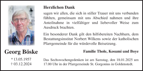 Anzeige von Georg Böske von OM-Medien