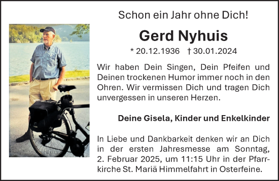 Anzeige von Gerd Nyhuis von OM-Medien