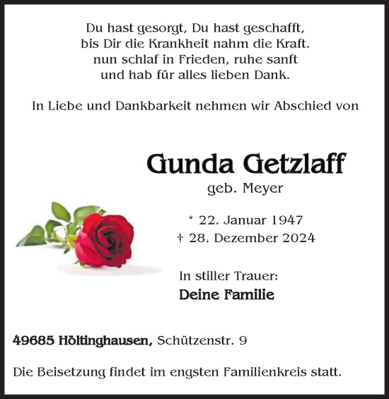 Anzeige von Gunda Getzlaff von OM-Medien