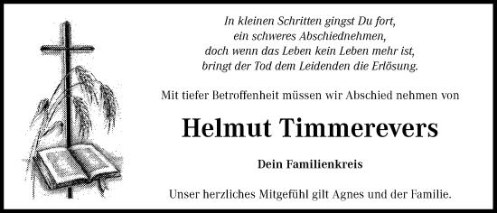 Anzeige von Helmut Timmerevers von OM-Medien