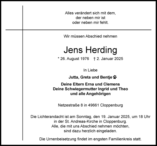 Anzeige von Jens Herding von OM-Medien