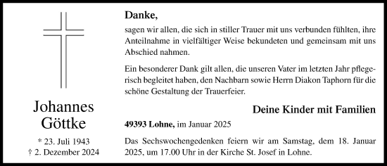 Anzeige von Johannes Göttke von OM-Medien