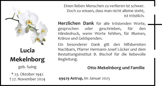 Anzeige von Lucia Mekelnborg von OM-Medien