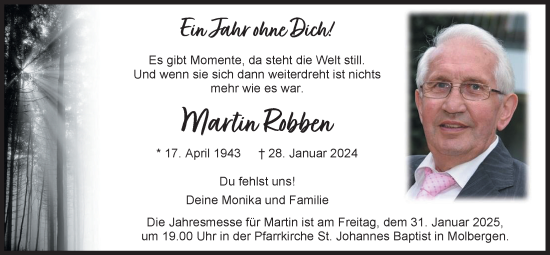 Anzeige von Martin Robben von OM-Medien
