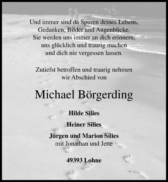 Anzeige von Michael Börgerding von OM-Medien
