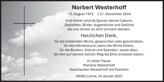 Anzeige von Norbert Westerhoff von OM-Medien