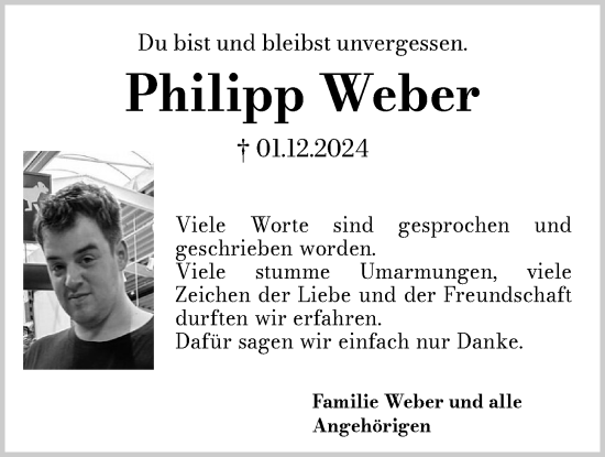 Anzeige von Philipp Weber von OM-Medien