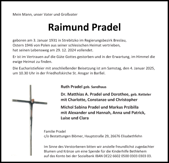 Anzeige von Raimund Pradel von OM-Medien