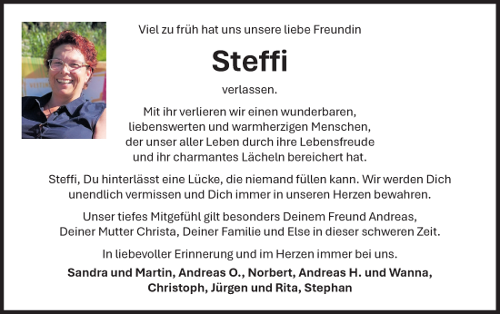 Anzeige von Stefanie Getz von OM-Medien