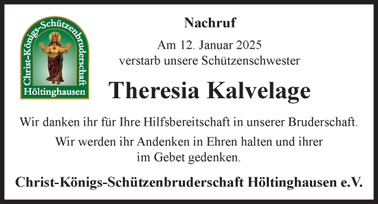 Anzeige von Theresia Kalvelage von OM-Medien