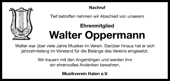 Anzeige von Walter Oppermann von OM-Medien