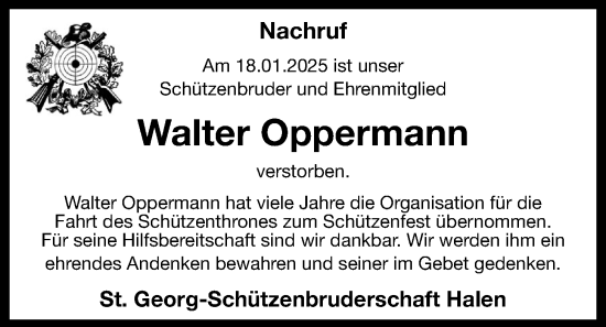Anzeige von Walter Oppermann von OM-Medien