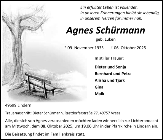 Anzeige von Agnes Schürmann von OM-Medien