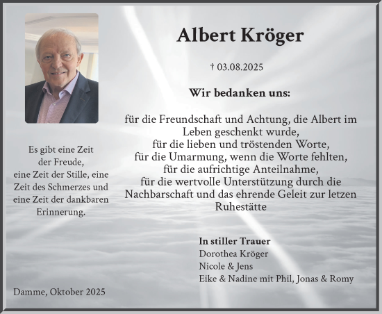 Anzeige von Albert Kröger von OM-Medien