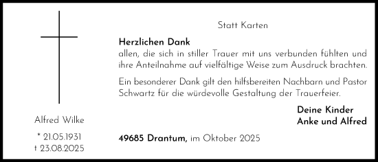 Anzeige von Alfred Wilke von OM-Medien